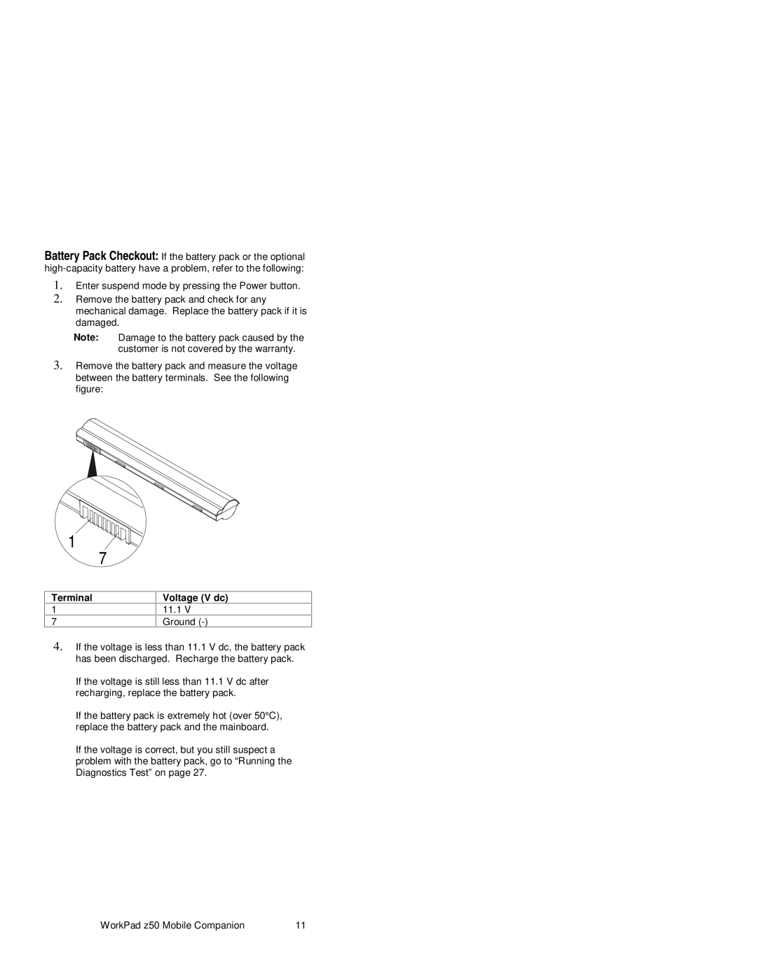 IBM s37l-2095-00 manual Terminal Voltage V dc, Ground 