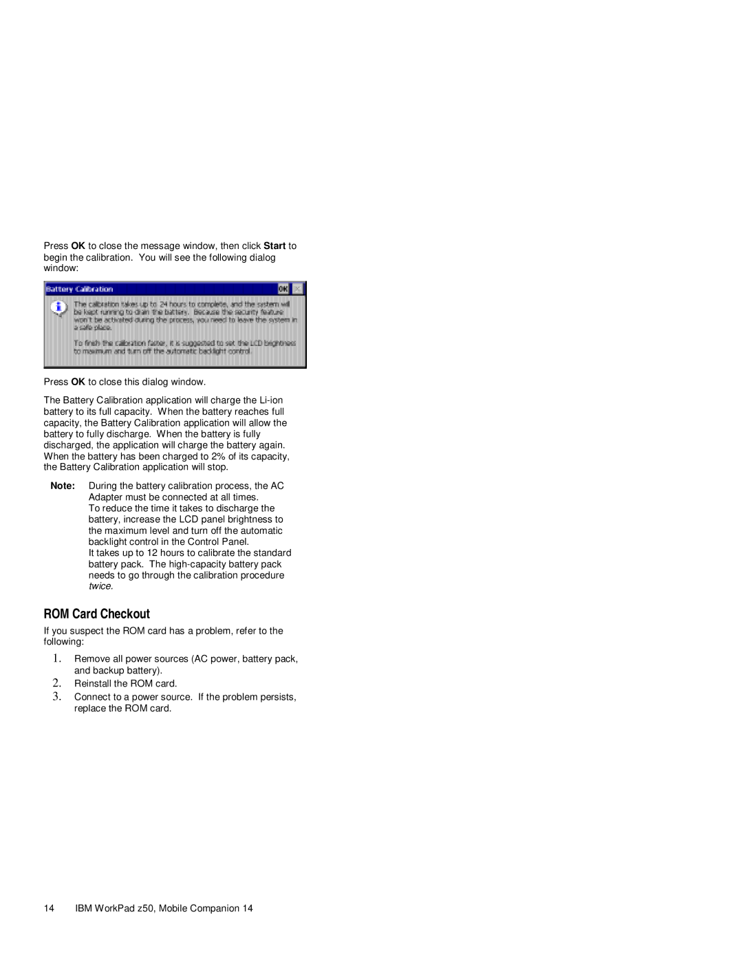 IBM s37l-2095-00 manual ROM Card Checkout 