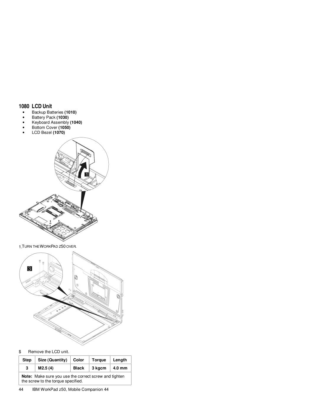 IBM s37l-2095-00 manual LCD Unit 