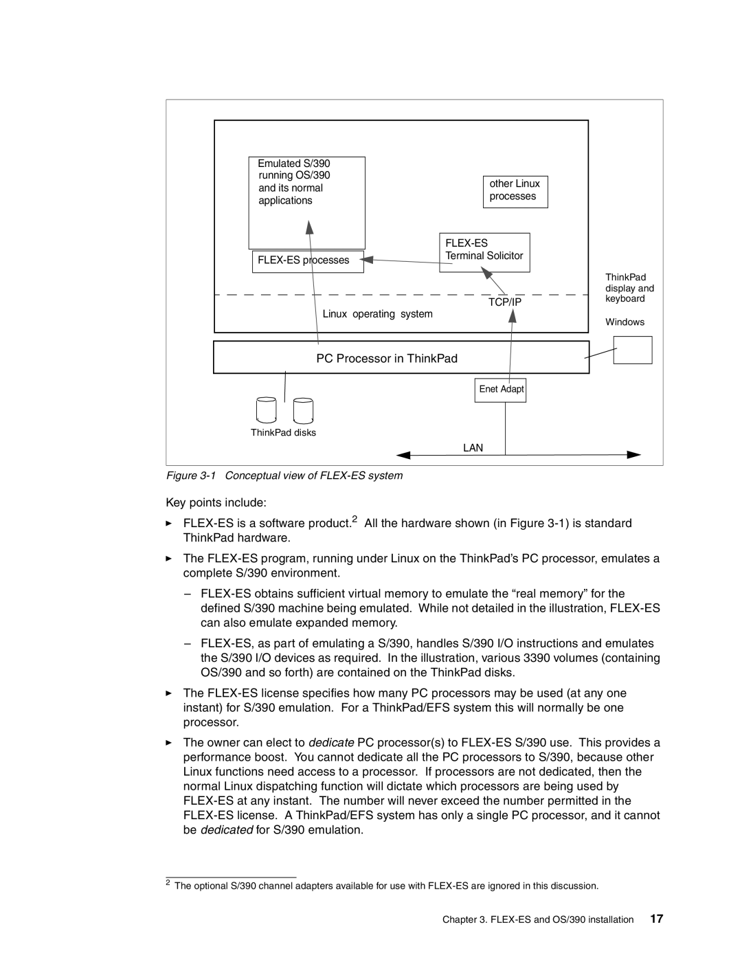 IBM s/390 manual PC Processor in ThinkPad 