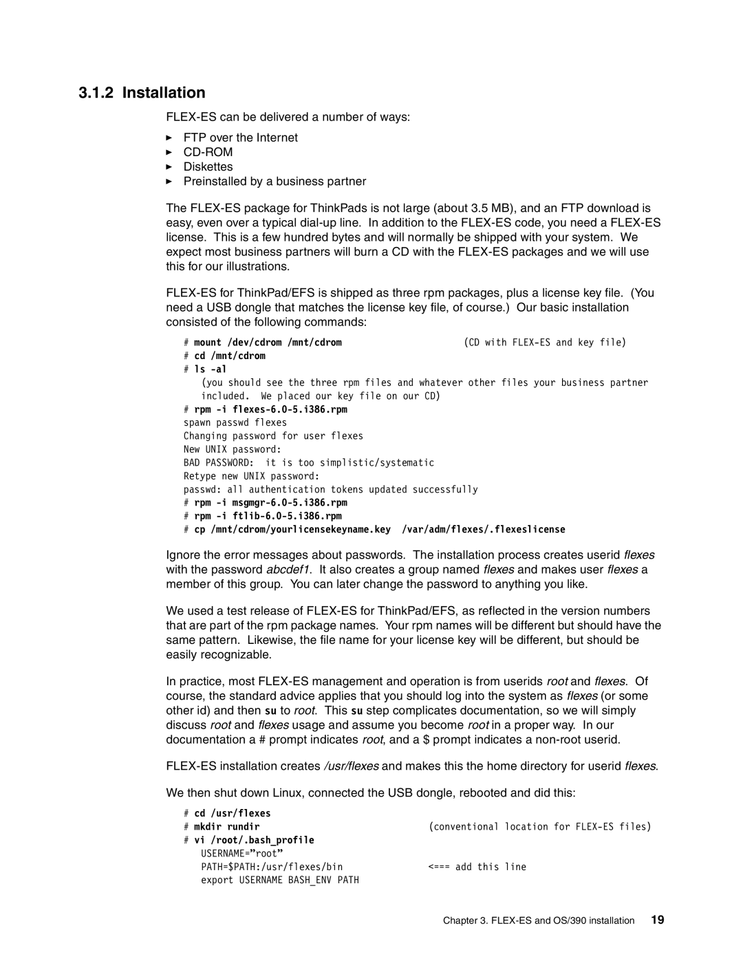 IBM s/390 manual Installation 