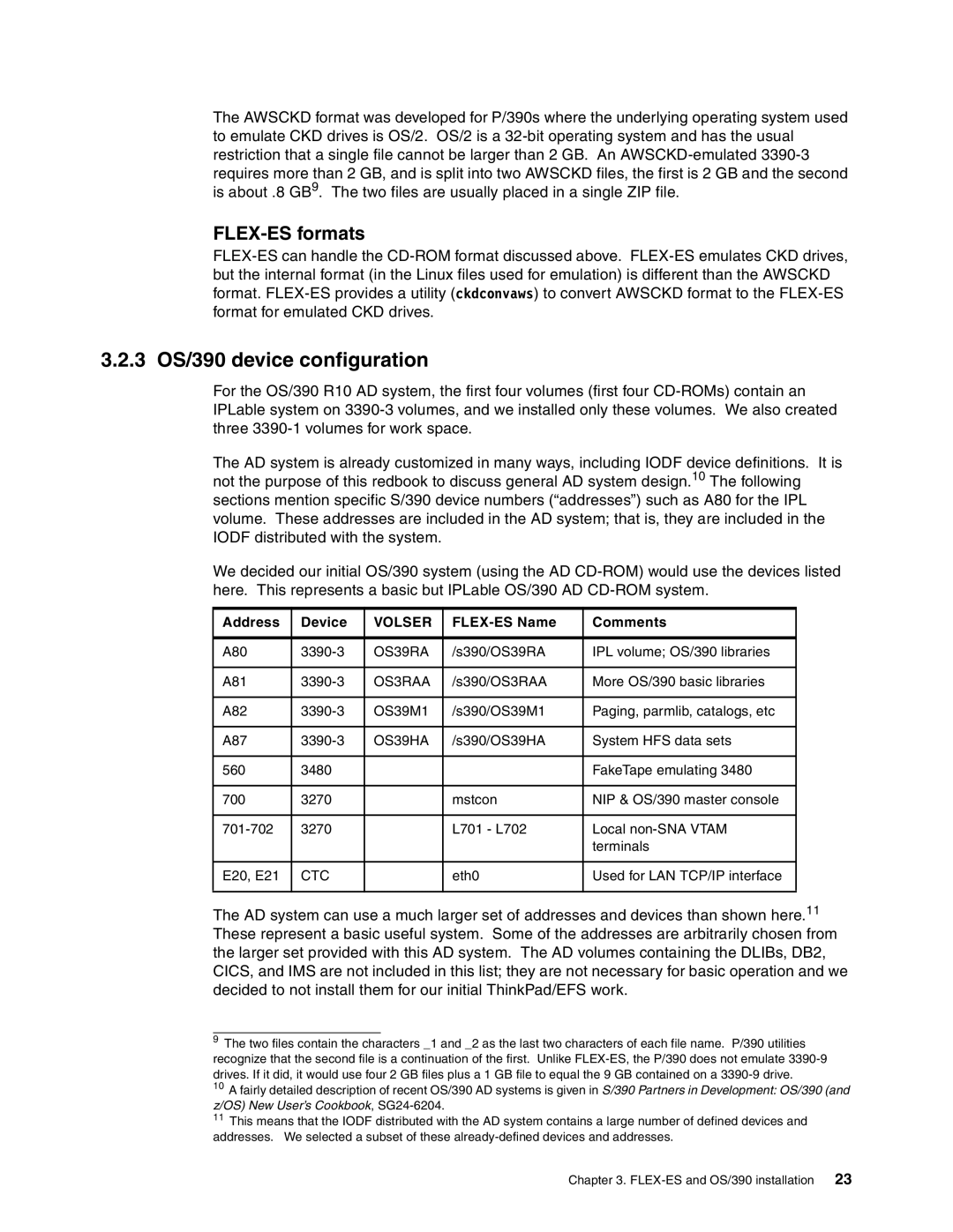 IBM s/390 manual 3 OS/390 device configuration, FLEX-ES formats 