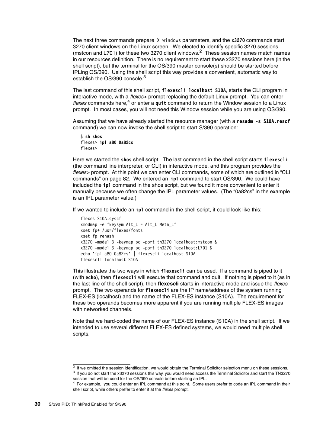 IBM s/390 manual $ sh shos Flexes ipl a80 0a82cs 