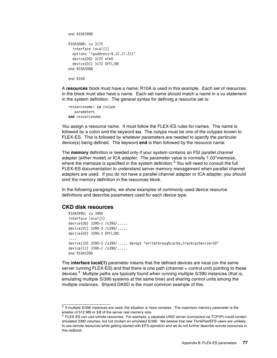 IBM s/390 manual CKD disk resources 