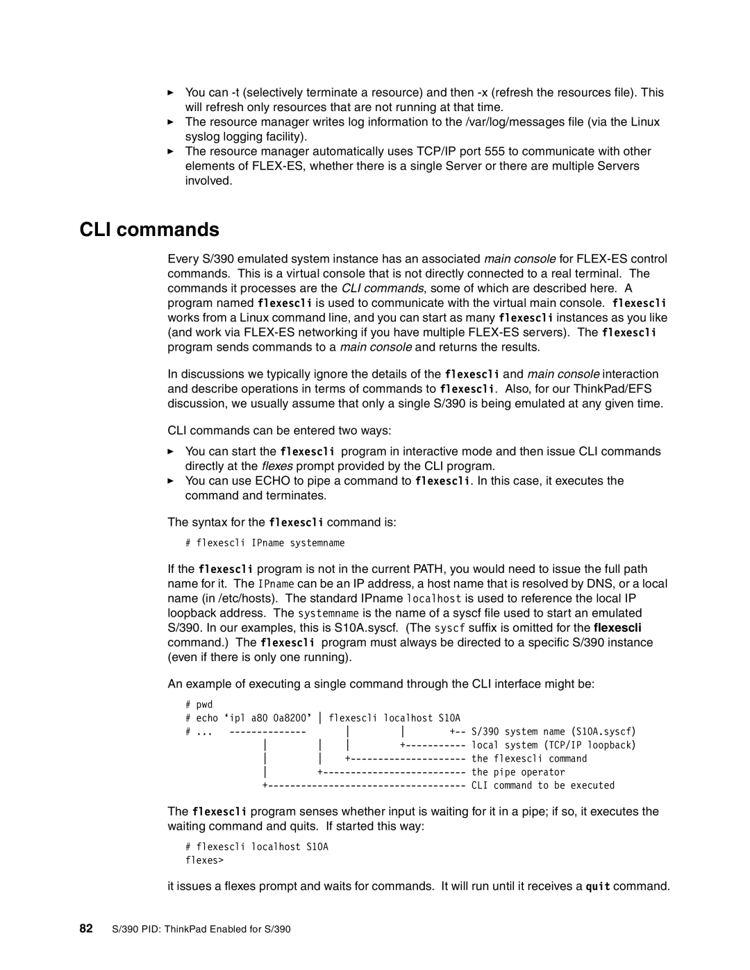 IBM s/390 manual CLI commands 