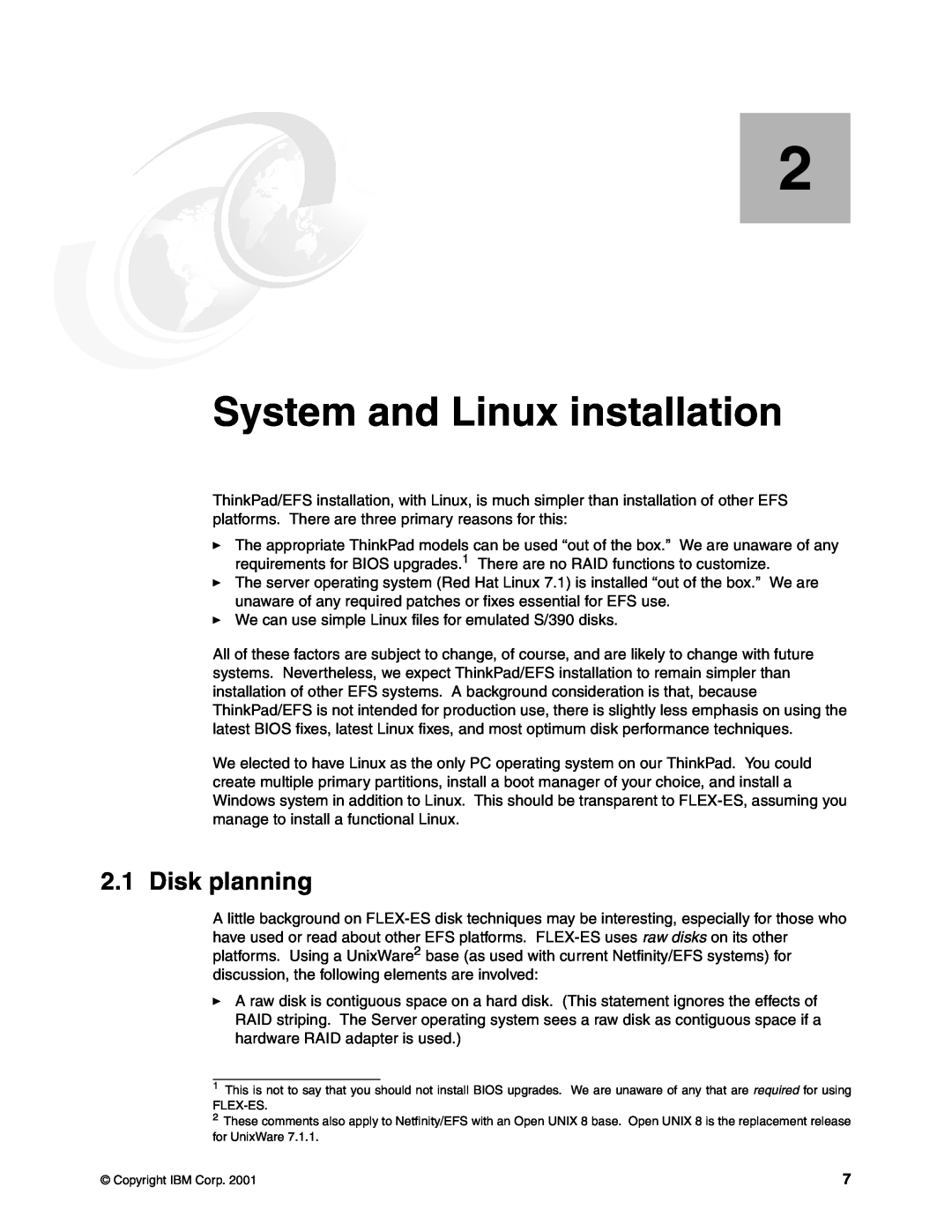 IBM s/390 manual System and Linux installation, Disk planning 