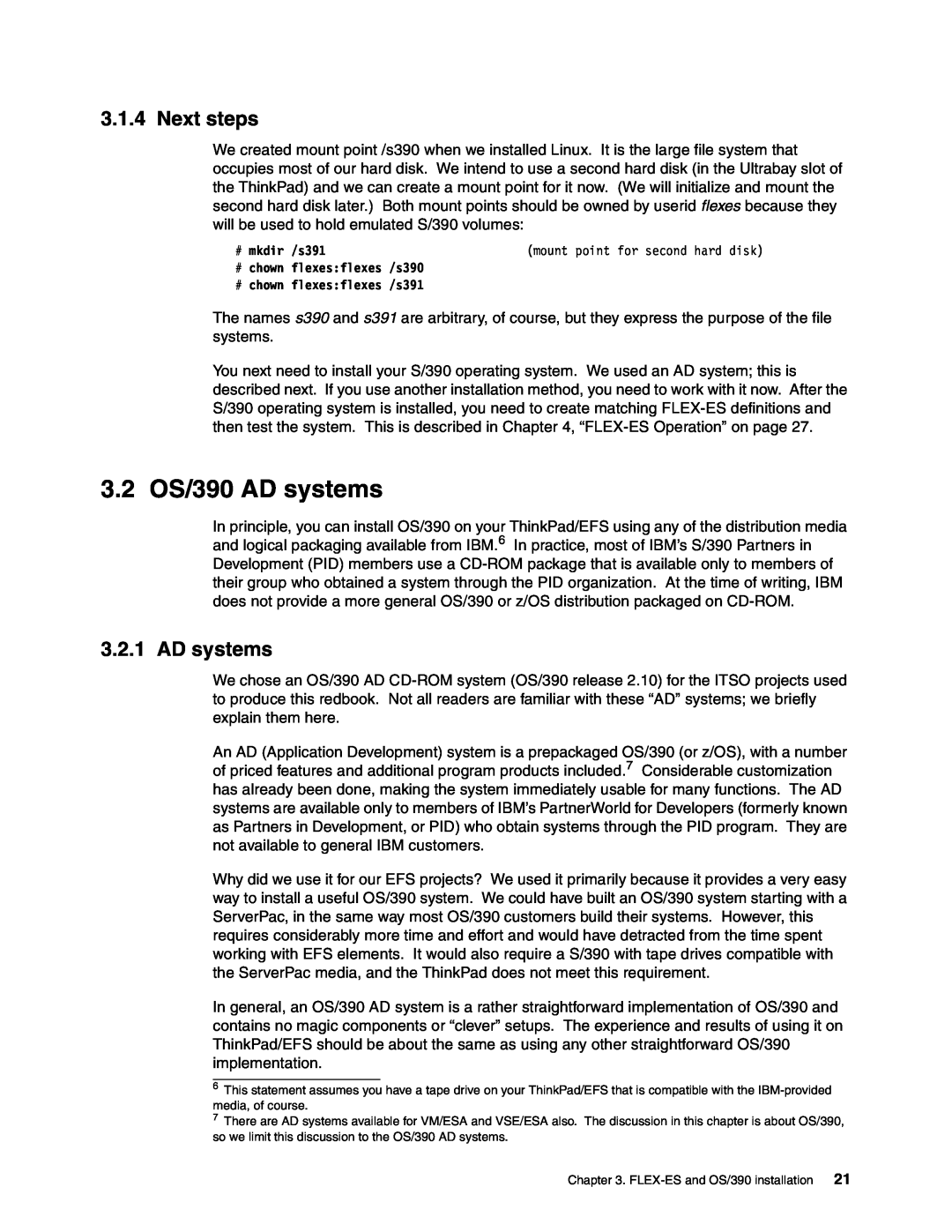 IBM s/390 manual 3.2 OS/390 AD systems, Next steps 