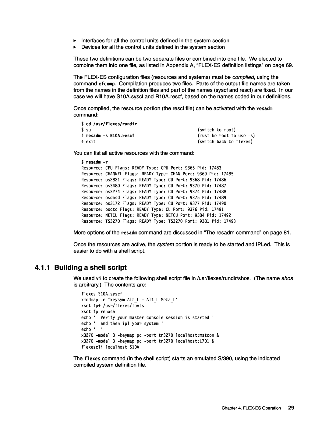 IBM s/390 manual Building a shell script 