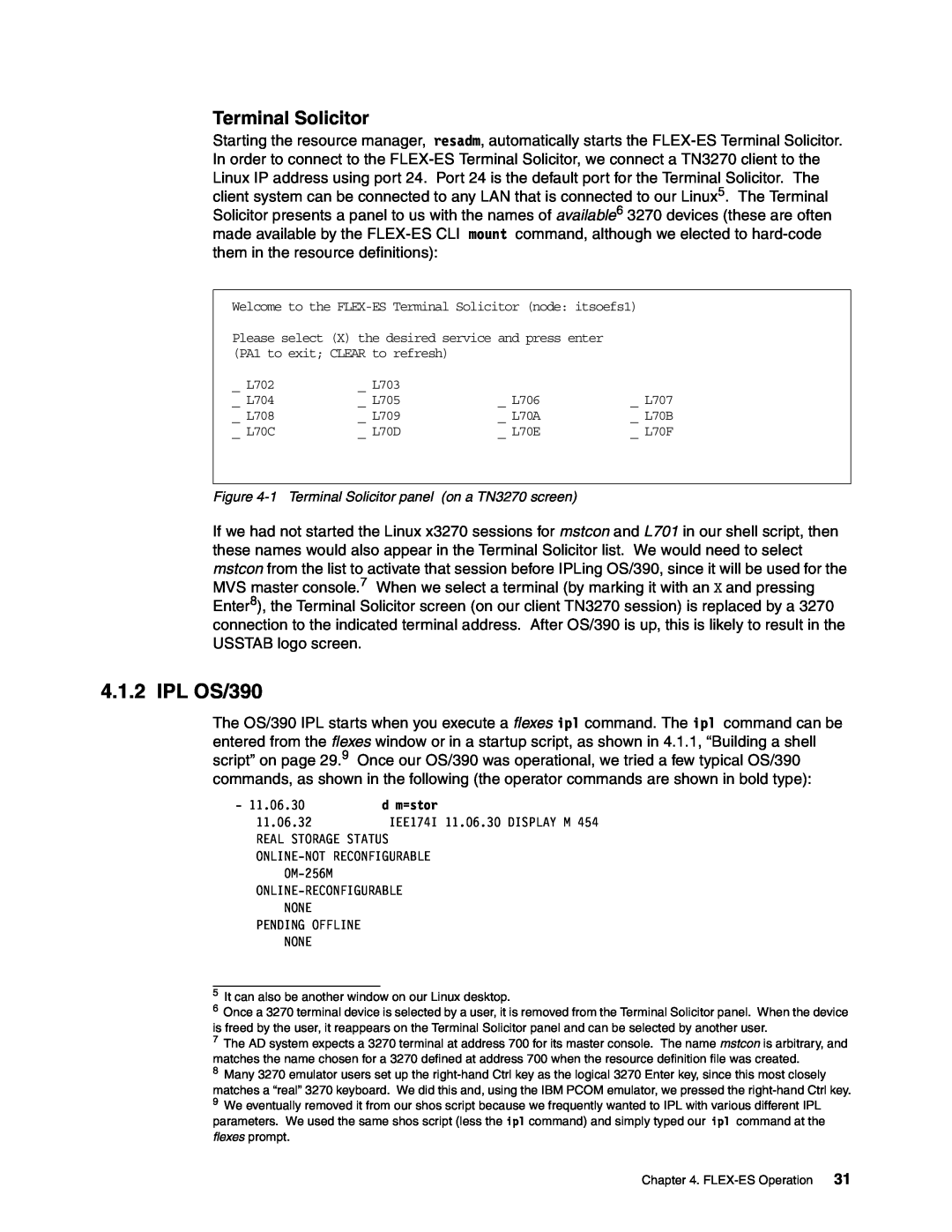 IBM s/390 manual IPL OS/390, Terminal Solicitor 