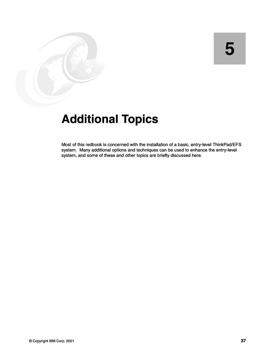 IBM s/390 manual Additional Topics, Copyright IBM Corp 