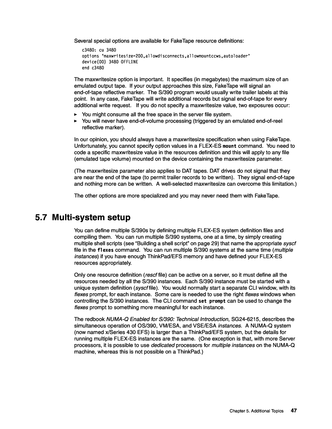 IBM s/390 manual Multi-system setup 