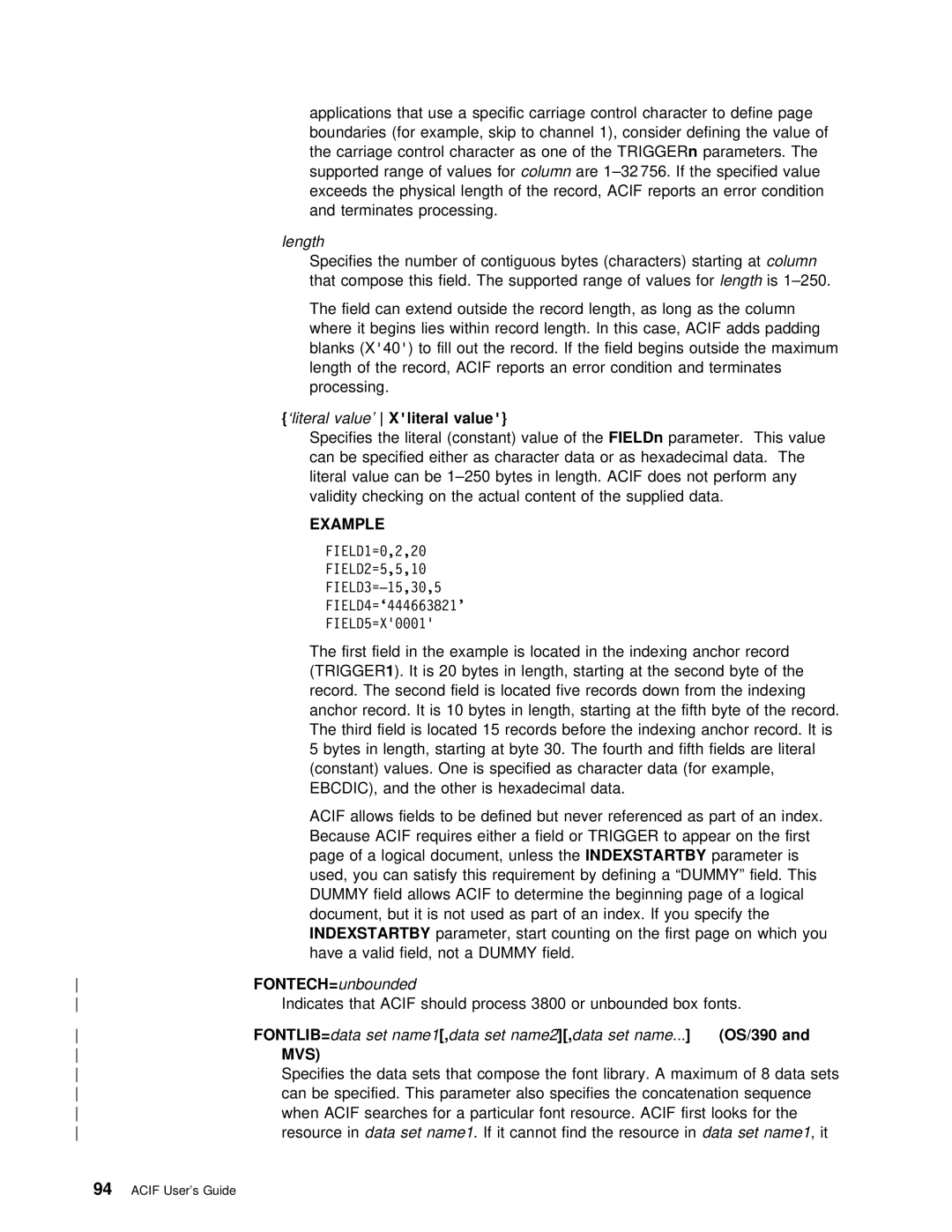 IBM S544-5285-01 manual ‘literal, Unbounded, Value, Dummy 