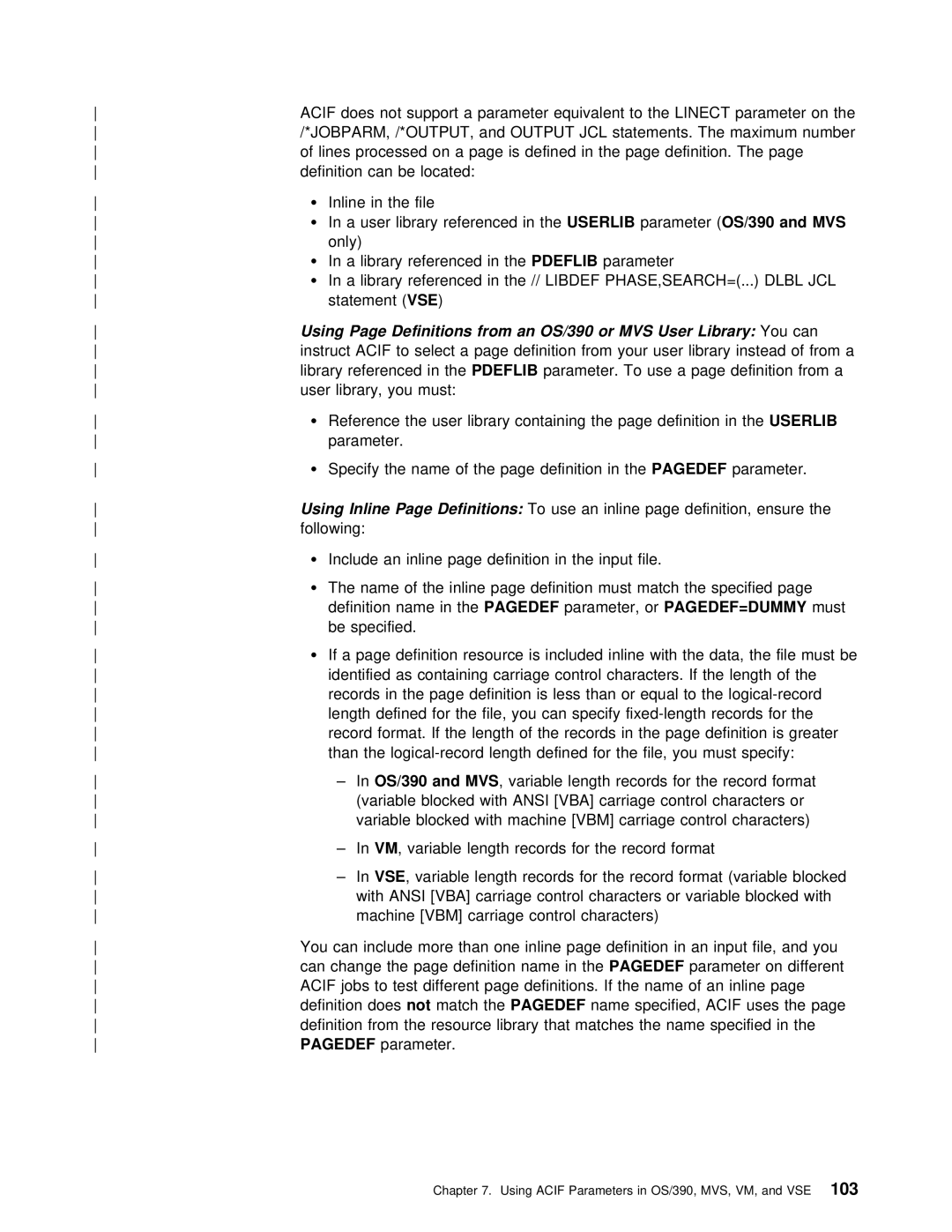 IBM S544-5285-01 manual Jobparm Output JCL, Linect 