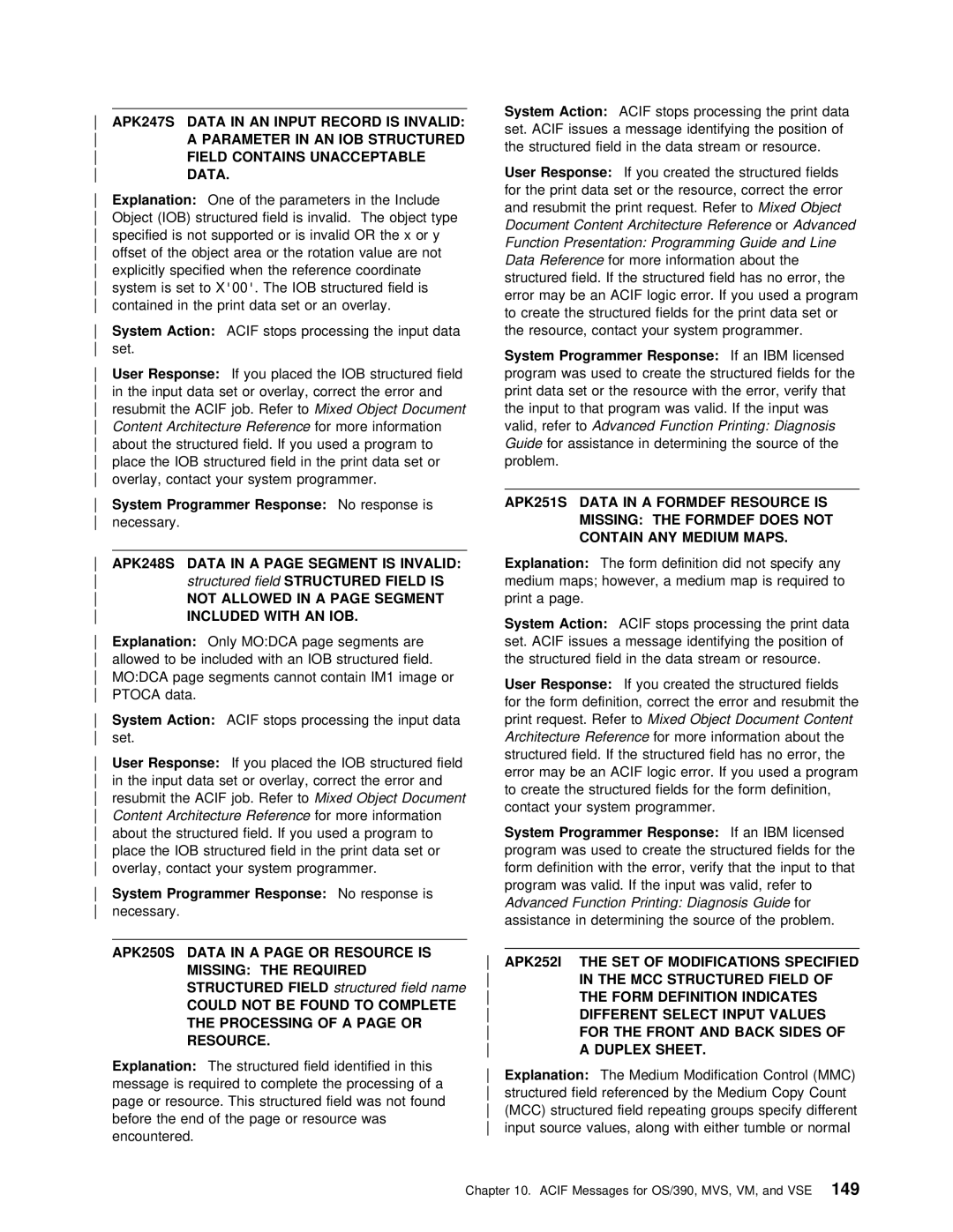 IBM S544-5285-01 manual Content Architecture Referencefor more, Not, Any, Maps, Iob 