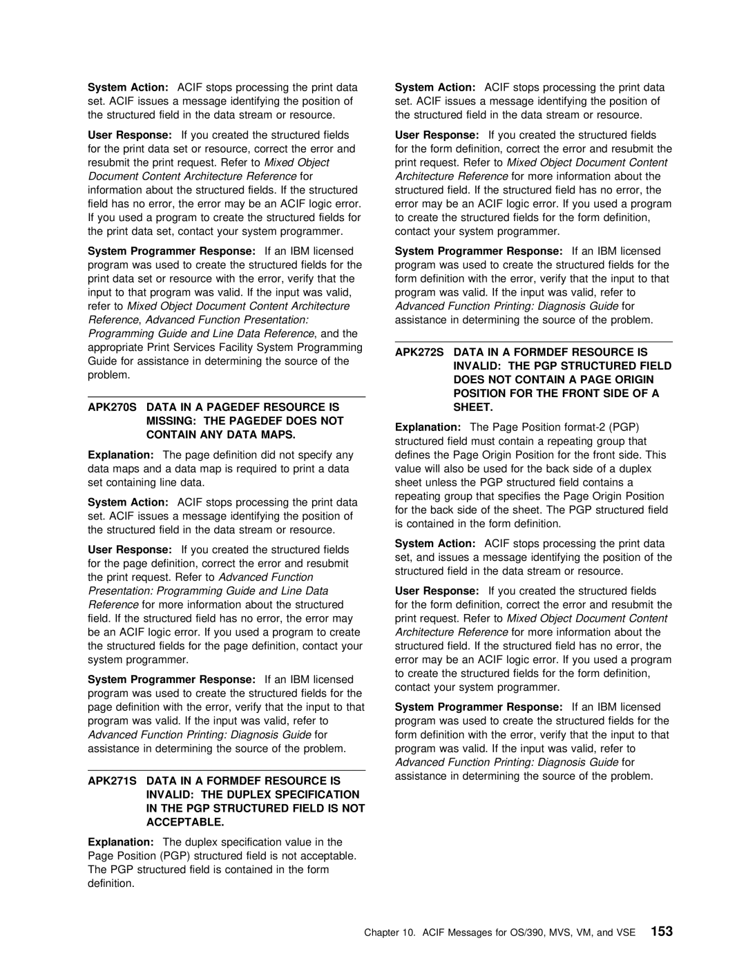 IBM S544-5285-01 Document Content Document Content Architecture Referencefor, Programming Guide and Line Data Reference 