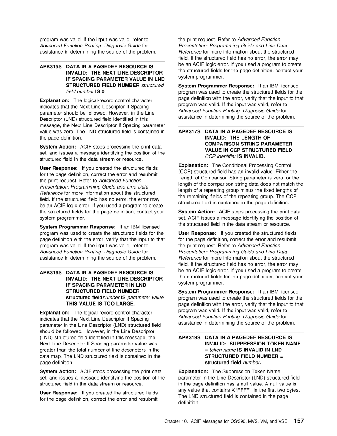 IBM S544-5285-01 manual Printing Diagnosis ForGuide Presentation, Lnd, ISparameter Value 