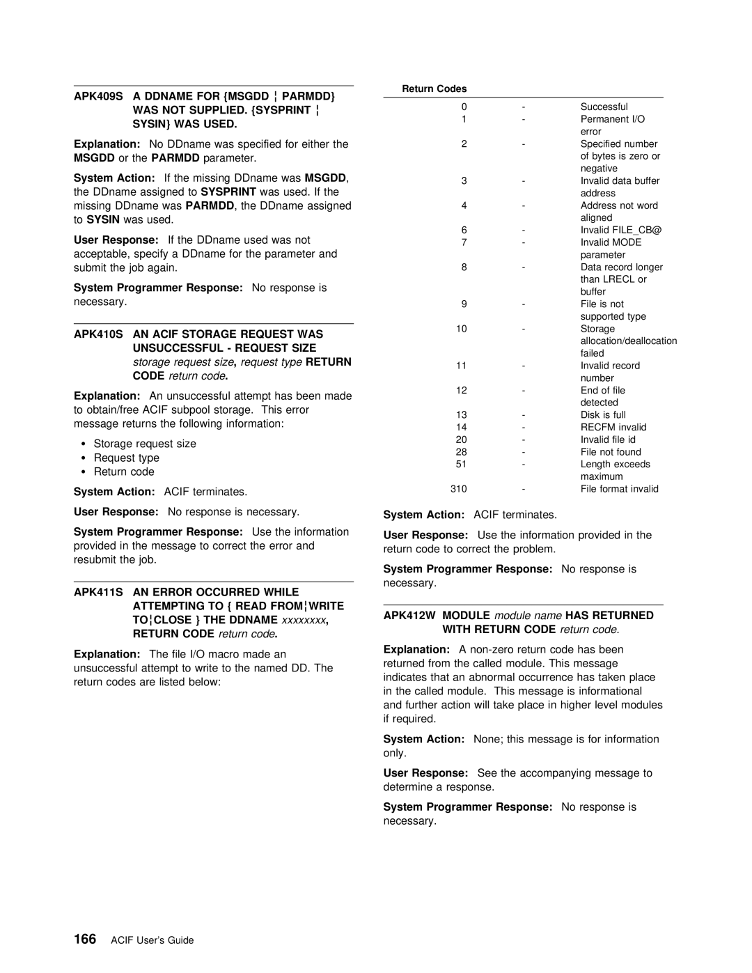 IBM S544-5285-01 manual Used, Storage Request,requestsize, Module Name, Has Returned 