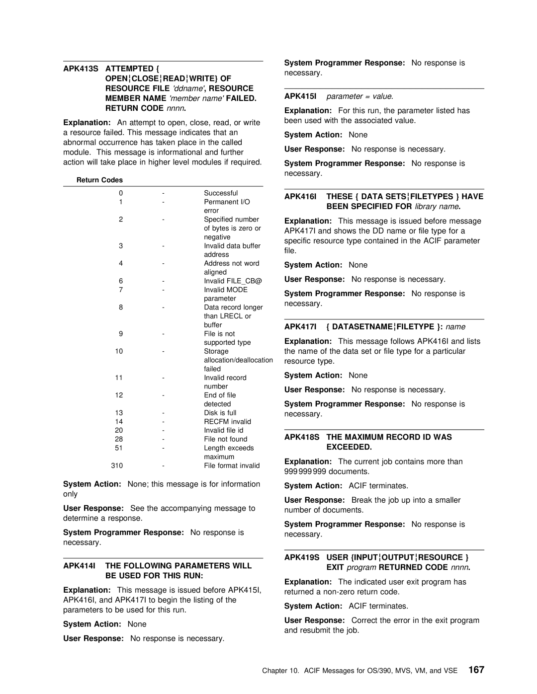 IBM S544-5285-01 manual Open, File, Have, Invalid Explanation, Input 