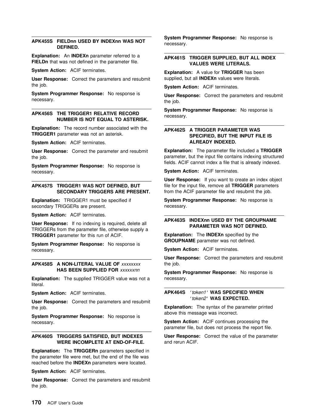 IBM S544-5285-01 manual Index, Xxxxxxxx, Xxxxxxnn, Token1 