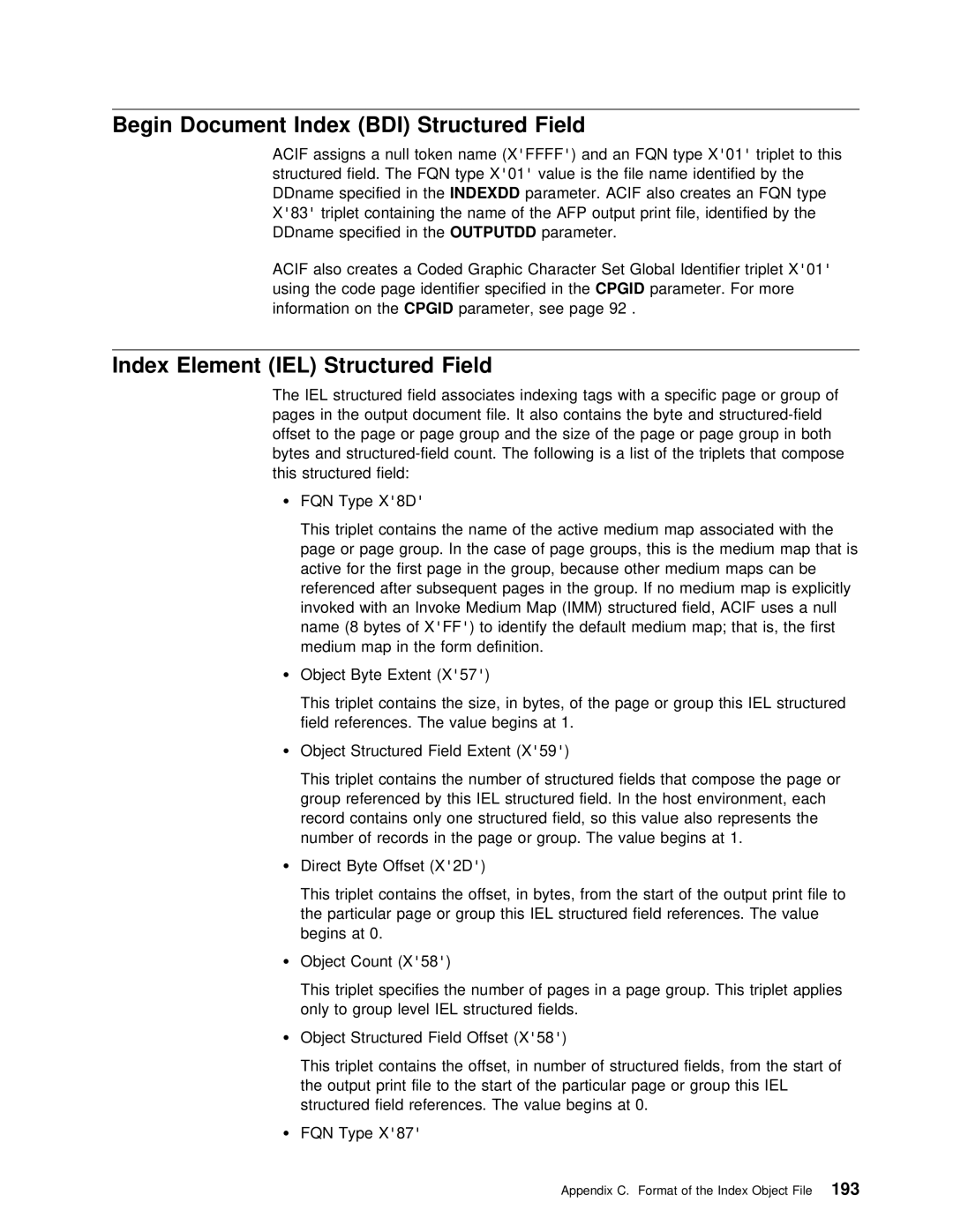 IBM S544-5285-01 manual Field, Structured 