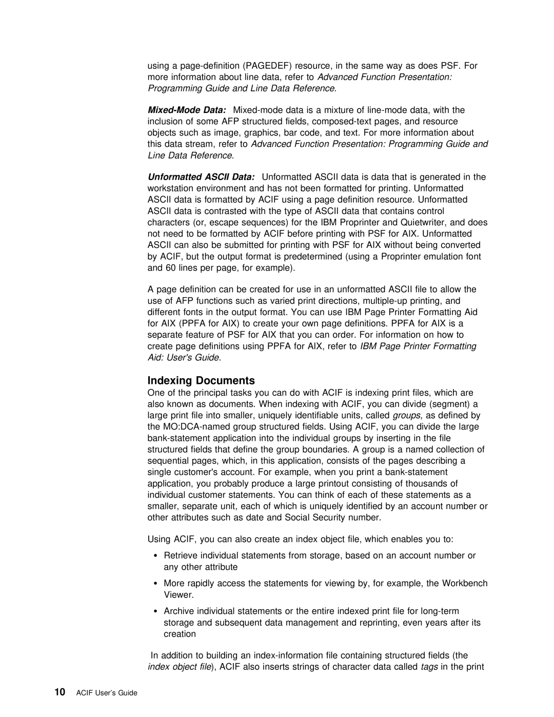 IBM S544-5285-01 manual Presentation, Programming Guide and Line Data Reference, ForIBM AIX,Page referPrinter to Formatting 