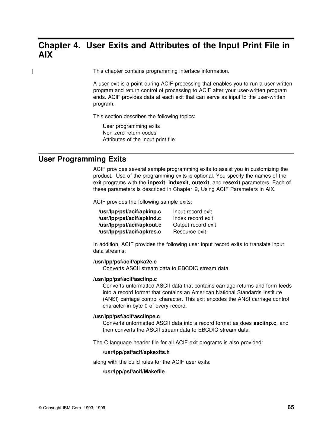 IBM S544-5285-01 manual Attributes, User Programming Exits 