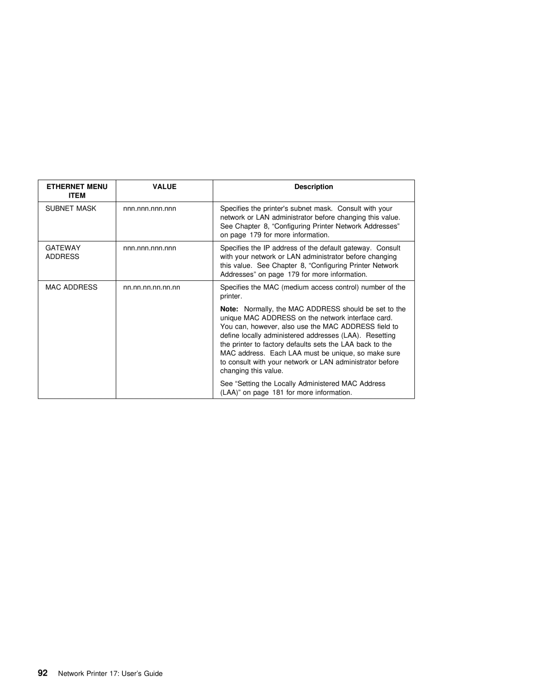 IBM S544-5343-03 manual Subnet 