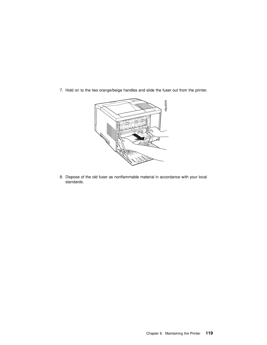 IBM S544-5343-03 manual Maintaining the Printer119 