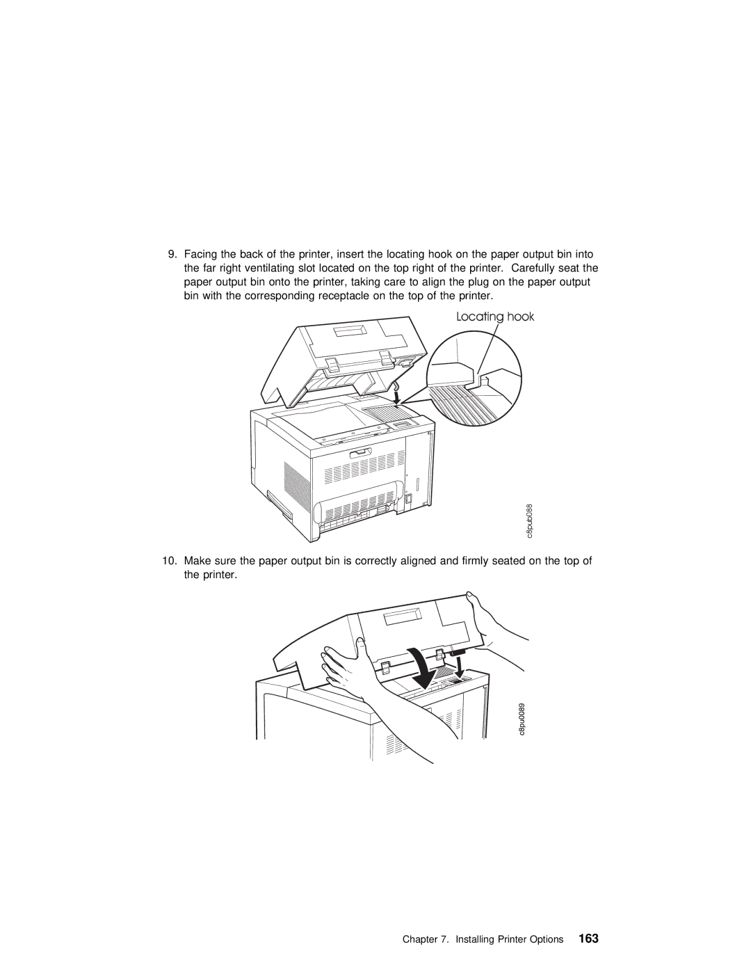 IBM S544-5343-03 manual Facing Back Printer, insert Locating 