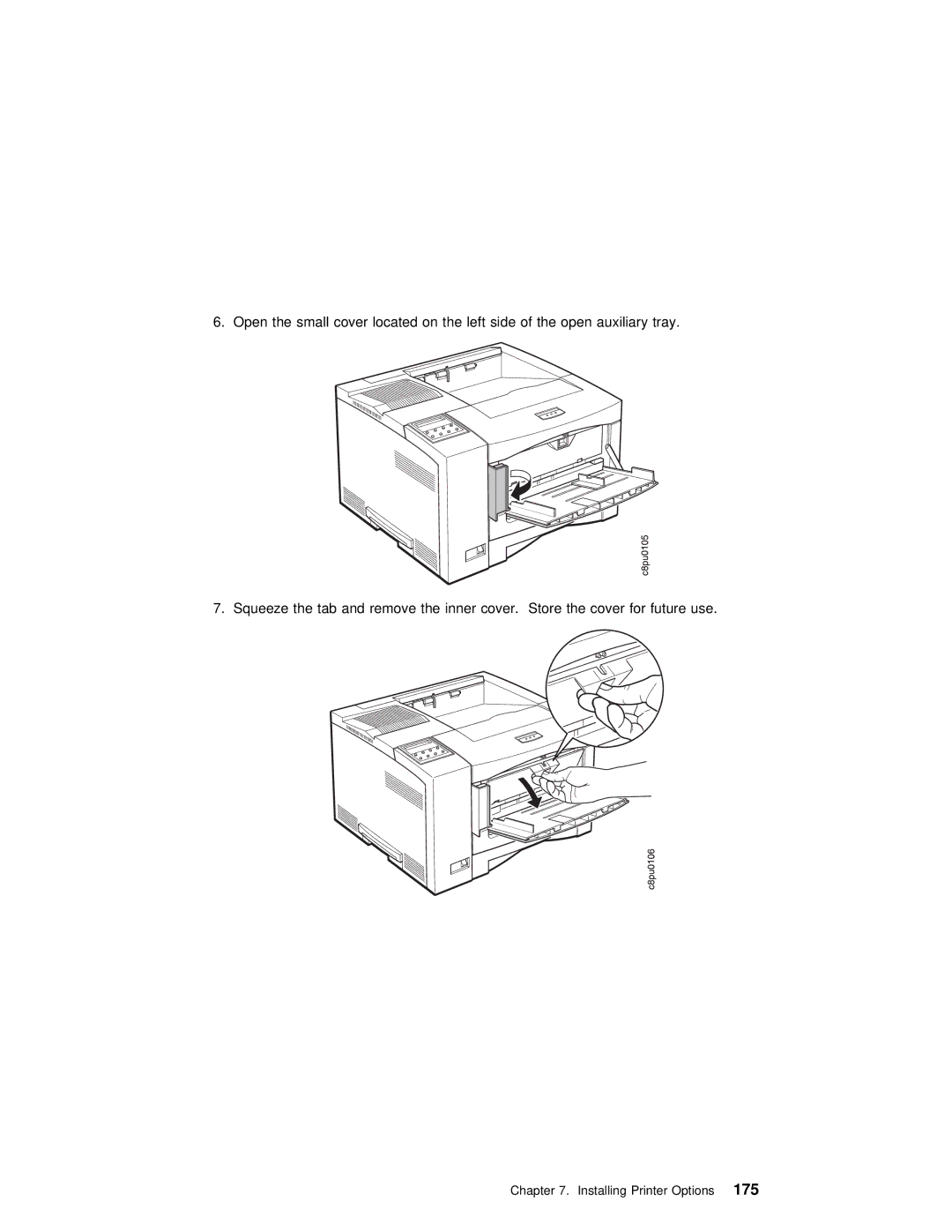 IBM S544-5343-03 manual Installing Printer Options175 