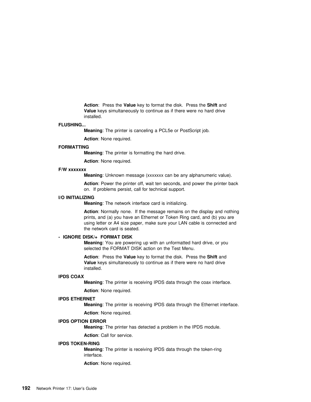 IBM S544-5343-03 manual Value, Xxxxxxx, Disk 