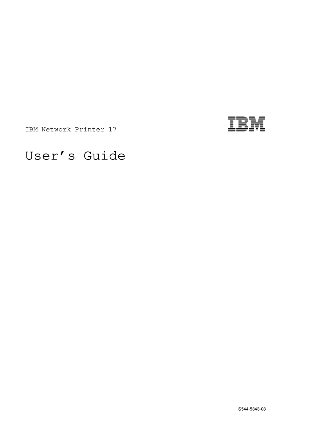 IBM S544-5343-03 manual Ibm 