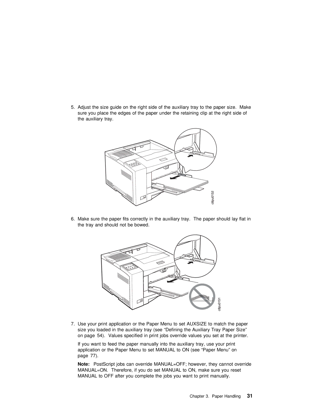 IBM S544-5343-03 manual Paper Handling31 