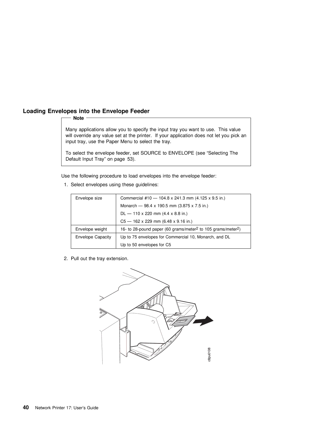 IBM S544-5343-03 manual Feeder, Loading Envelopes into 