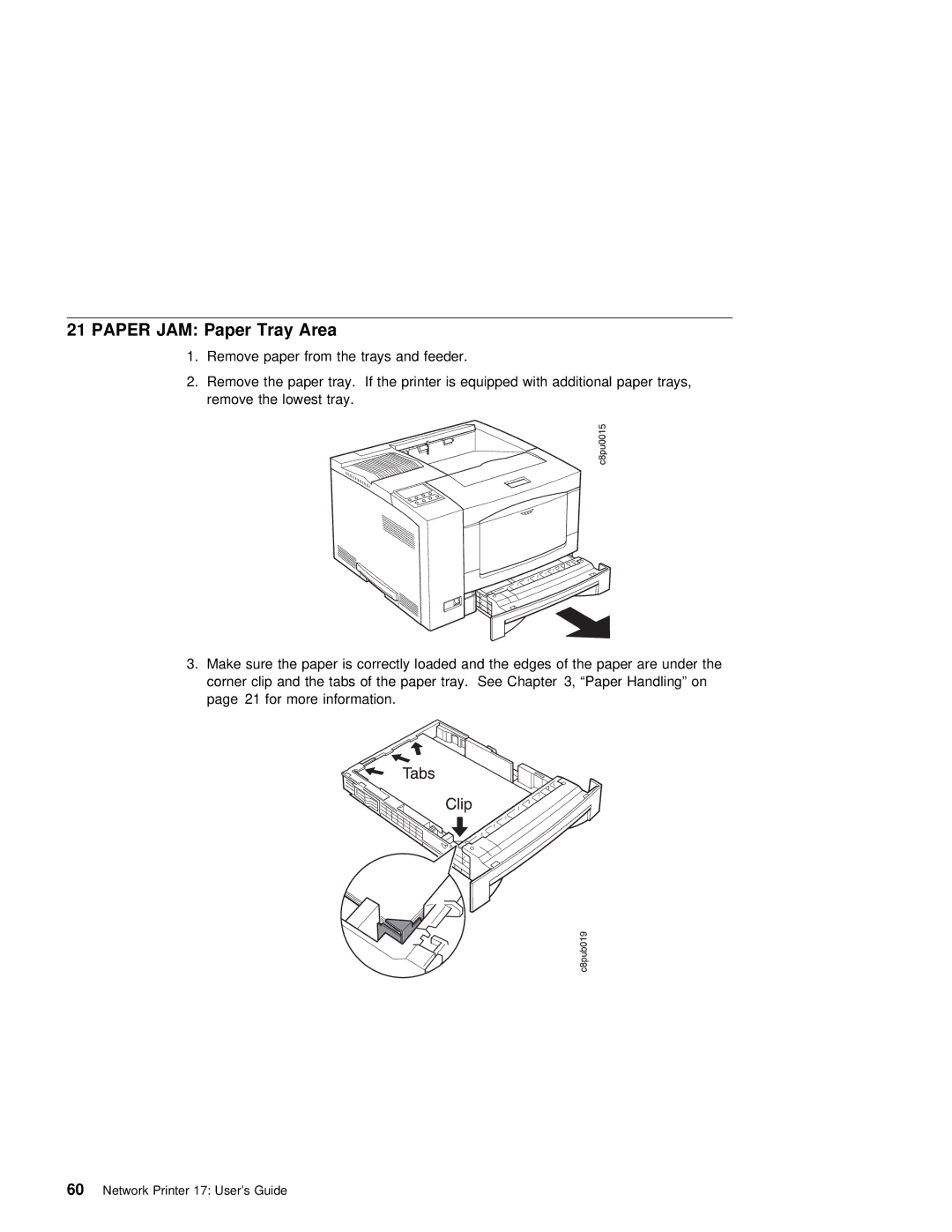 IBM S544-5343-03 manual Paper JAM Paper Tray Area 