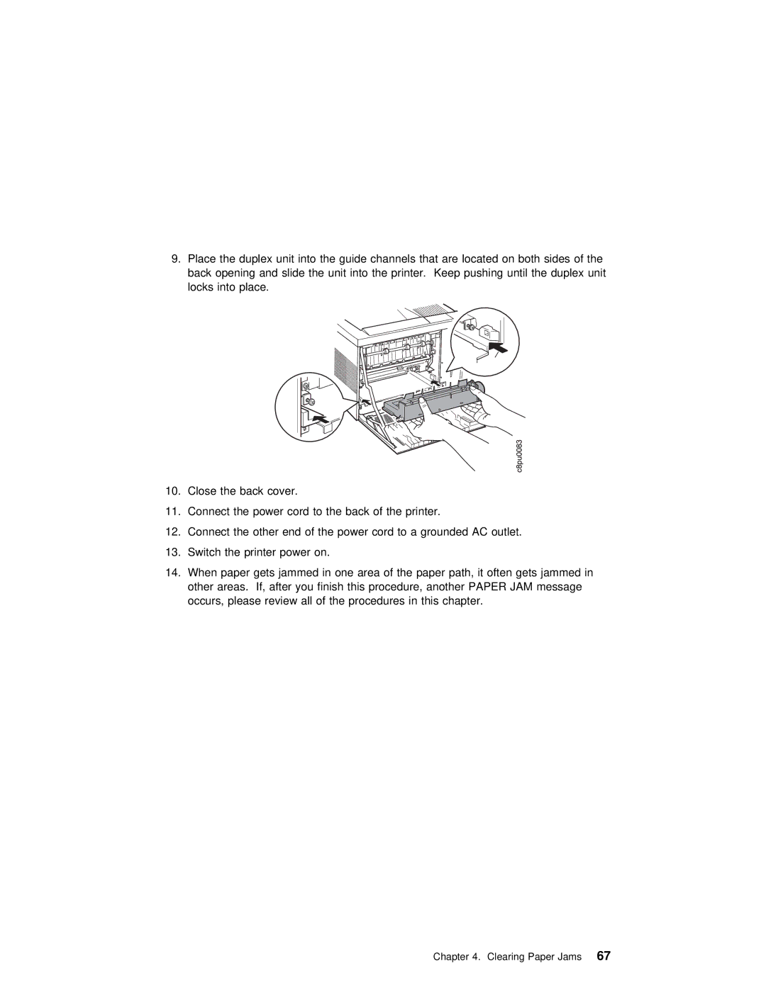 IBM S544-5343-03 manual Clearing Paper Jams67 