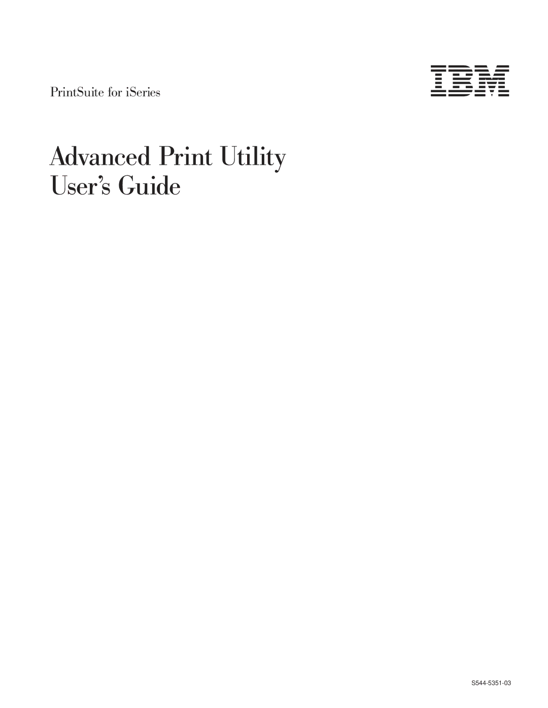 IBM S544-5351-03 manual Ibm 