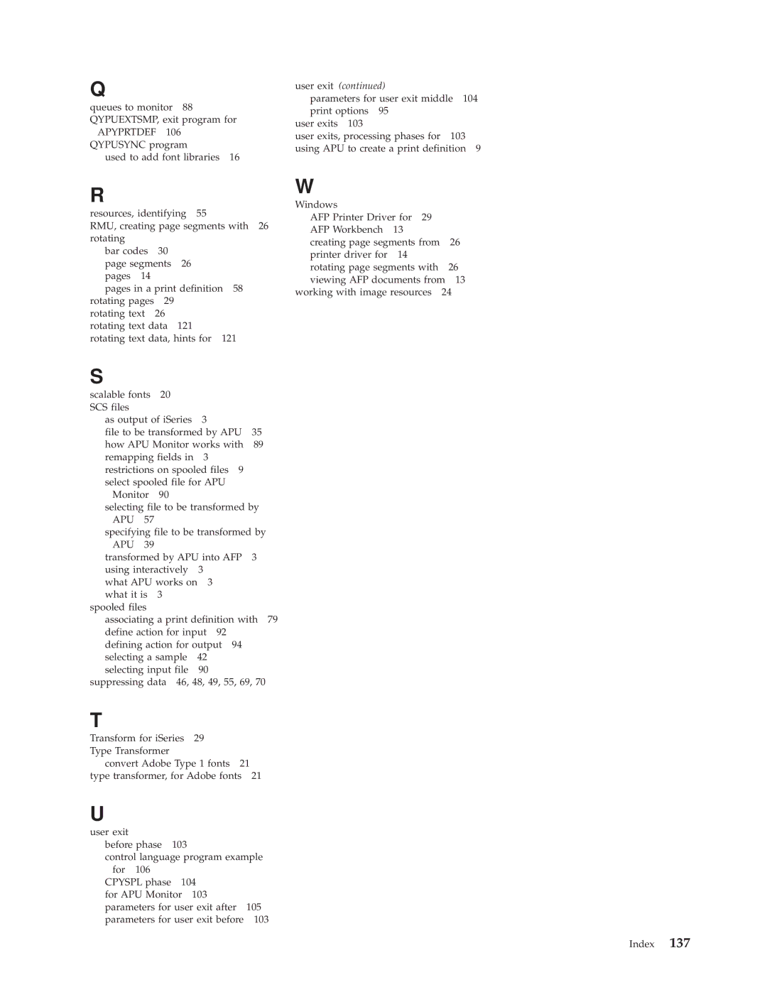 IBM S544-5351-03 manual User exit 