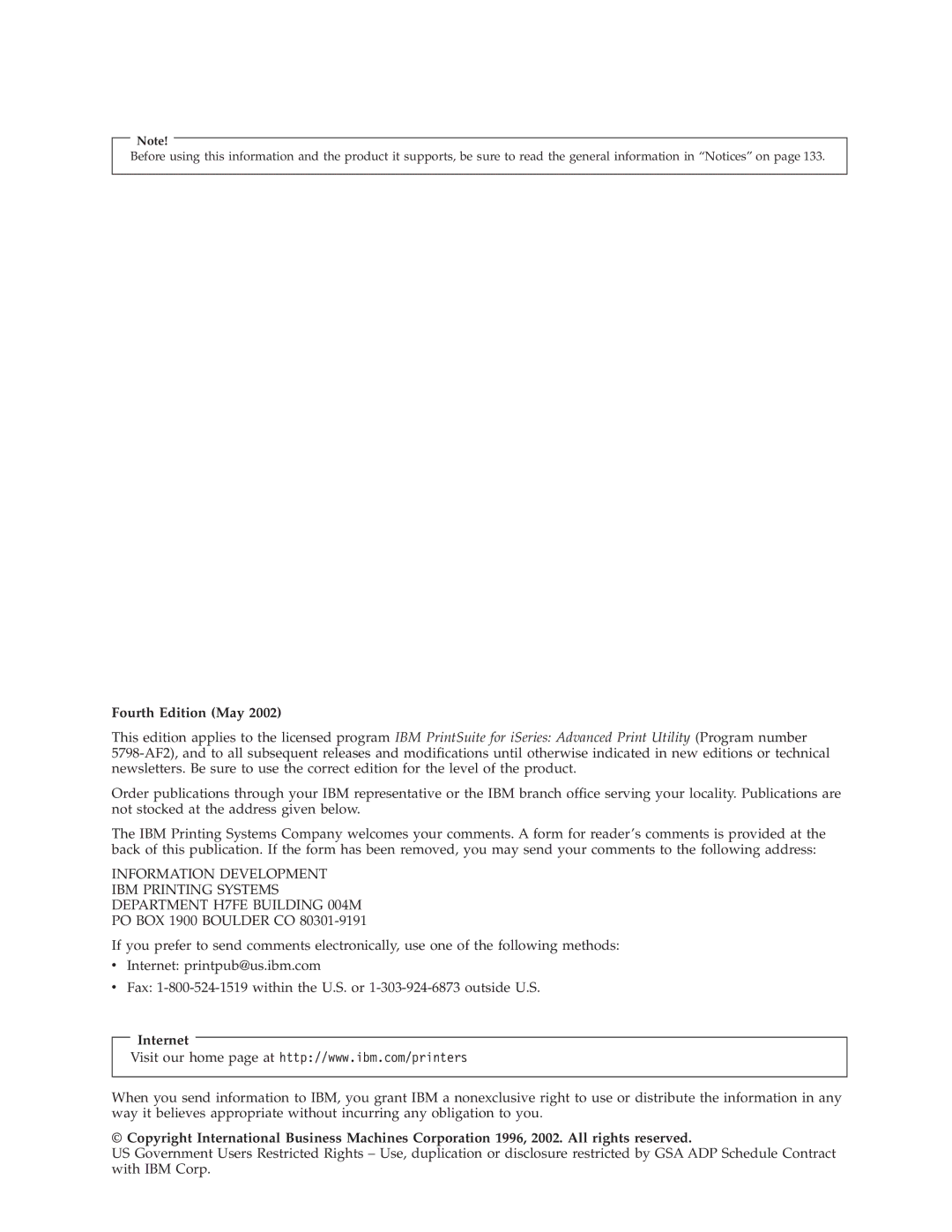 IBM S544-5351-03 manual Fourth Edition May 