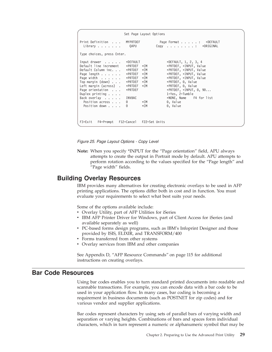 IBM S544-5351-03 manual Building Overlay Resources, Bar Code Resources, Invbac 