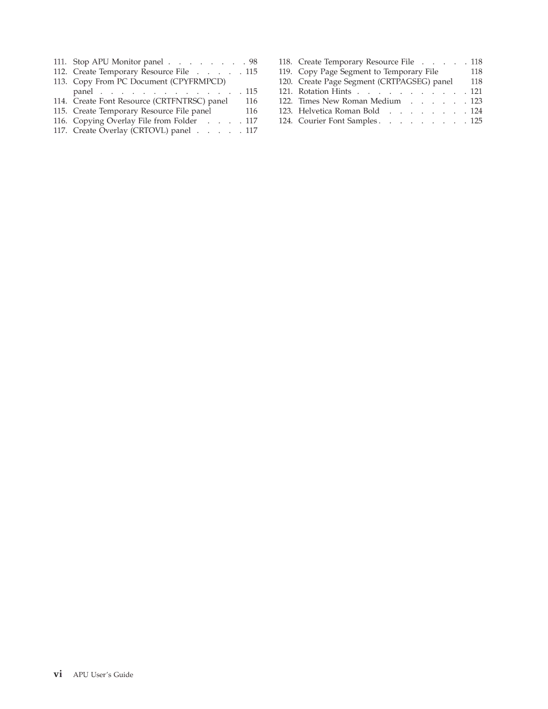 IBM S544-5351-03 manual Vi APU Users Guide 