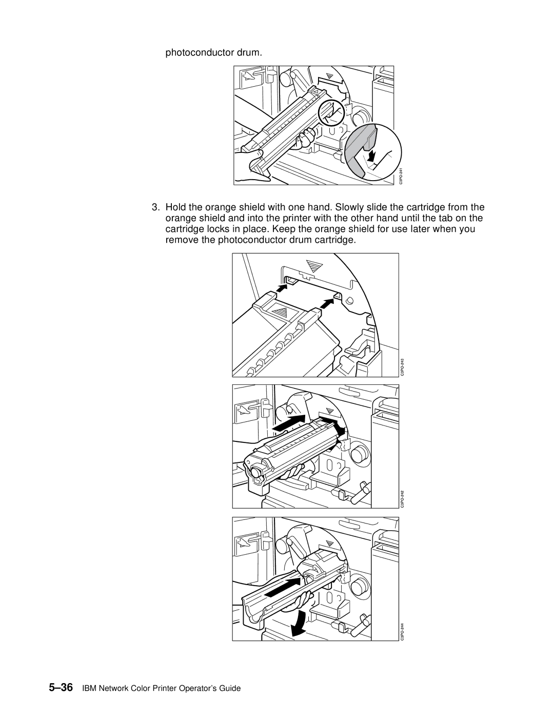 IBM S544-5361-01 quick start 36IBM Network Color Printer Operator’s Guide 