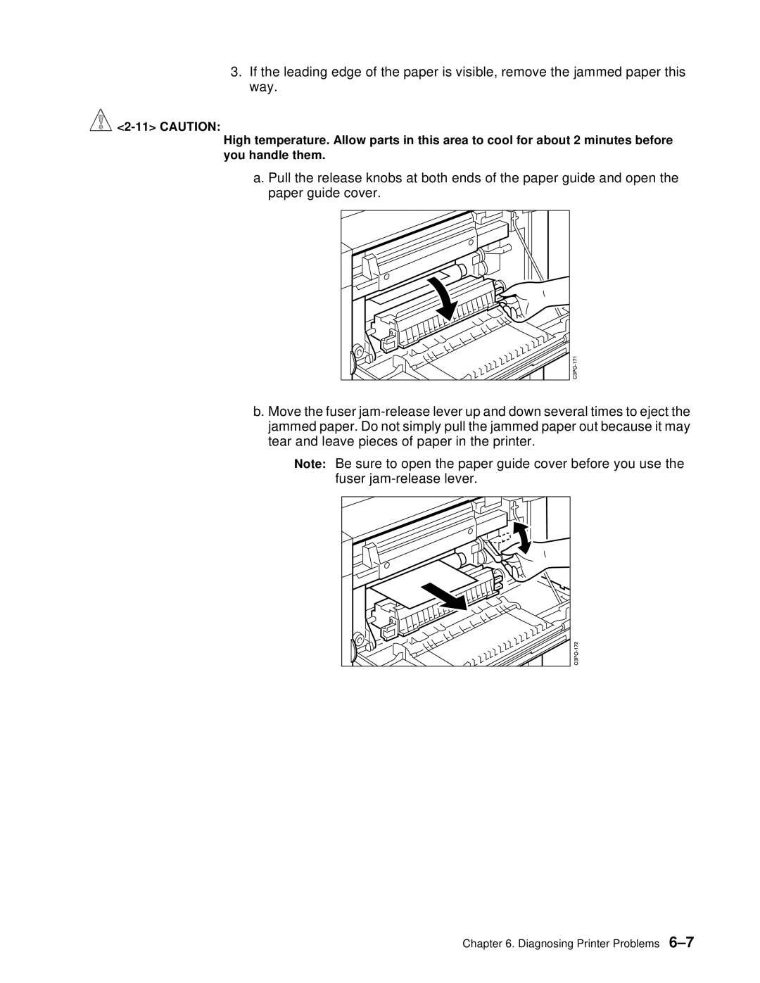 IBM S544-5361-01 quick start Diagnosing Printer Problems 