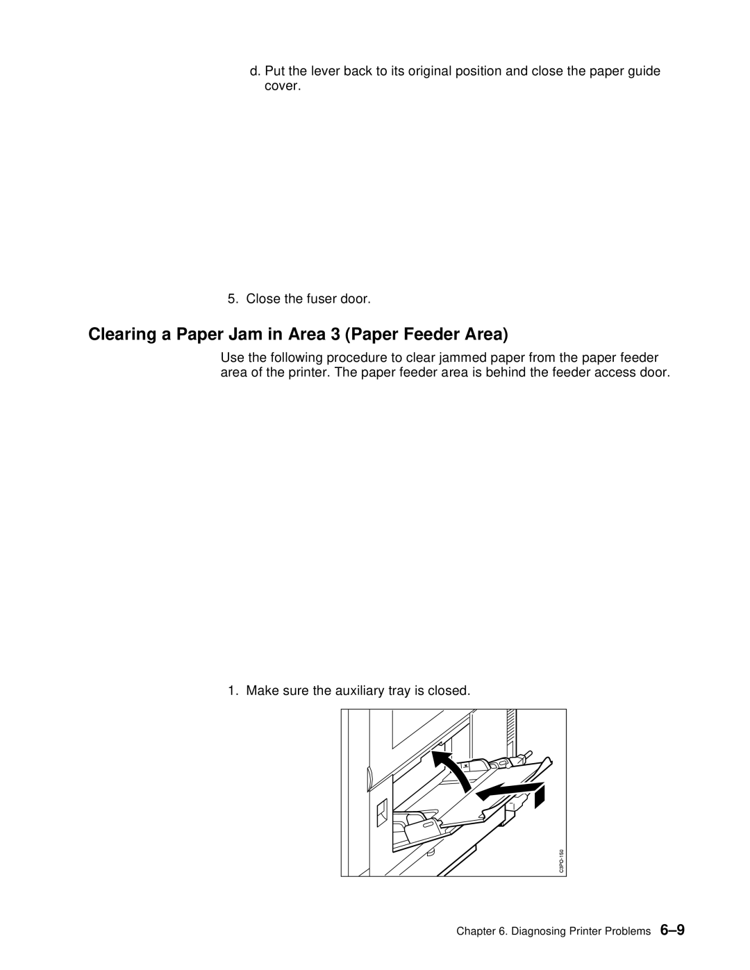 IBM S544-5361-01 quick start Clearing a Paper Jam in Area 3 Paper Feeder Area 