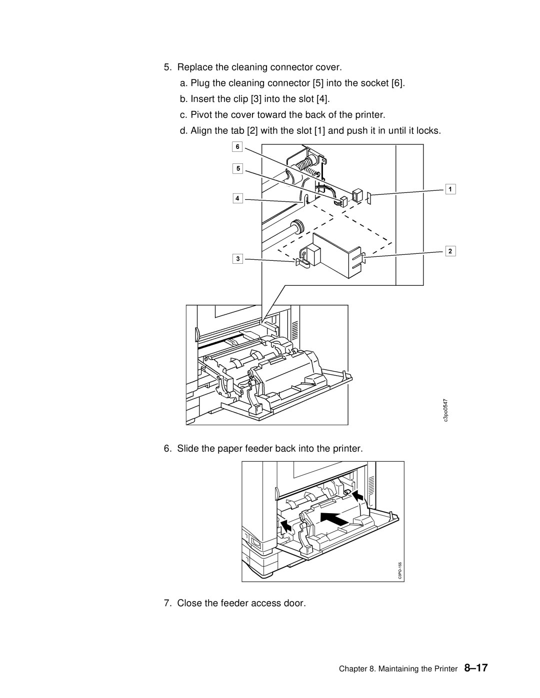 IBM S544-5361-01 quick start Maintaining the Printer 