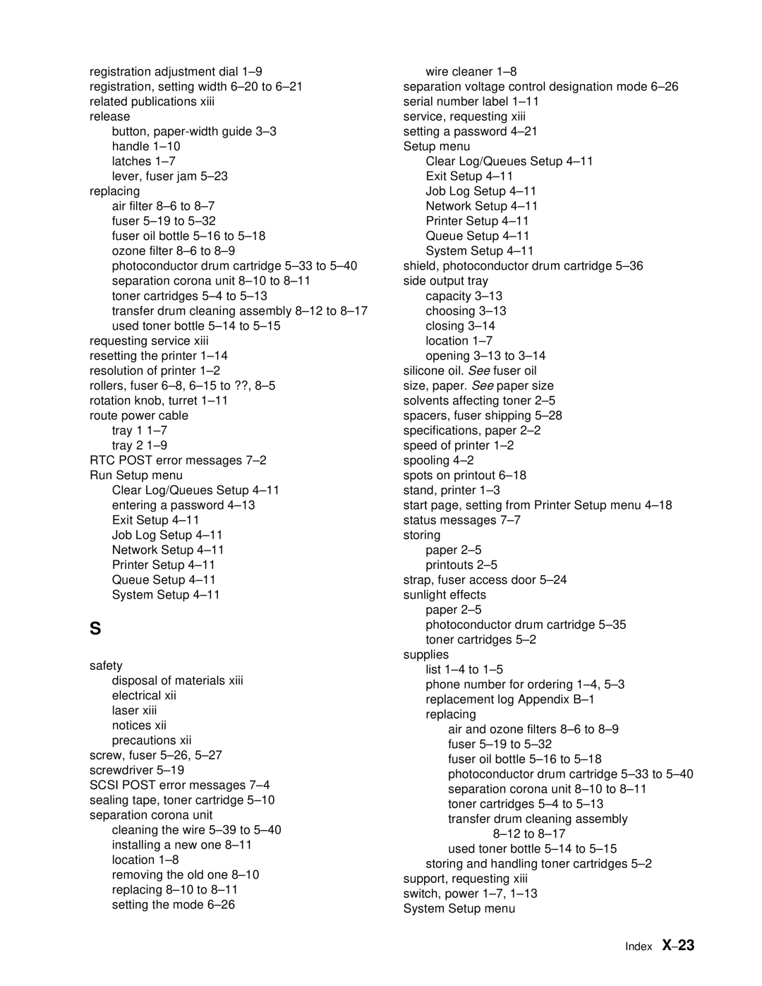 IBM S544-5361-01 quick start Index 