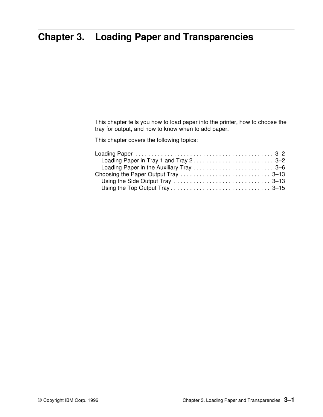 IBM S544-5361-01 quick start Loading Paper and Transparencies 