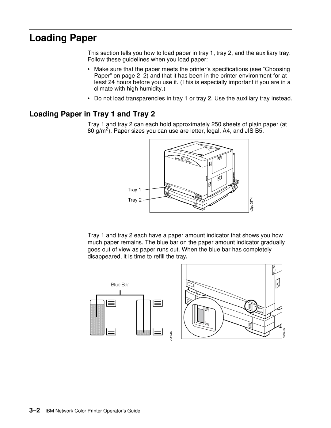 IBM S544-5361-01 quick start Loading Paper in Tray 1 and Tray 