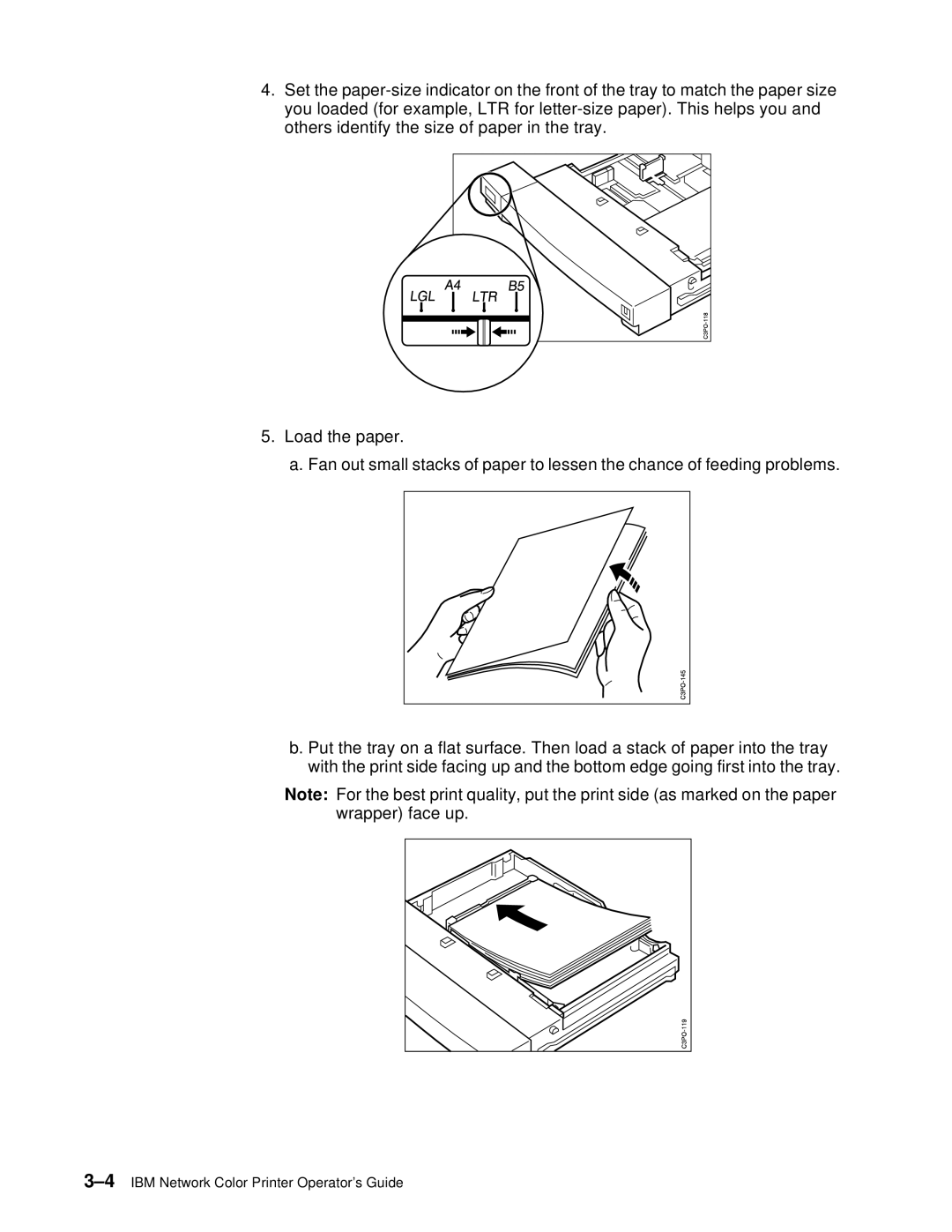 IBM S544-5361-01 quick start 4IBM Network Color Printer Operator’s Guide 