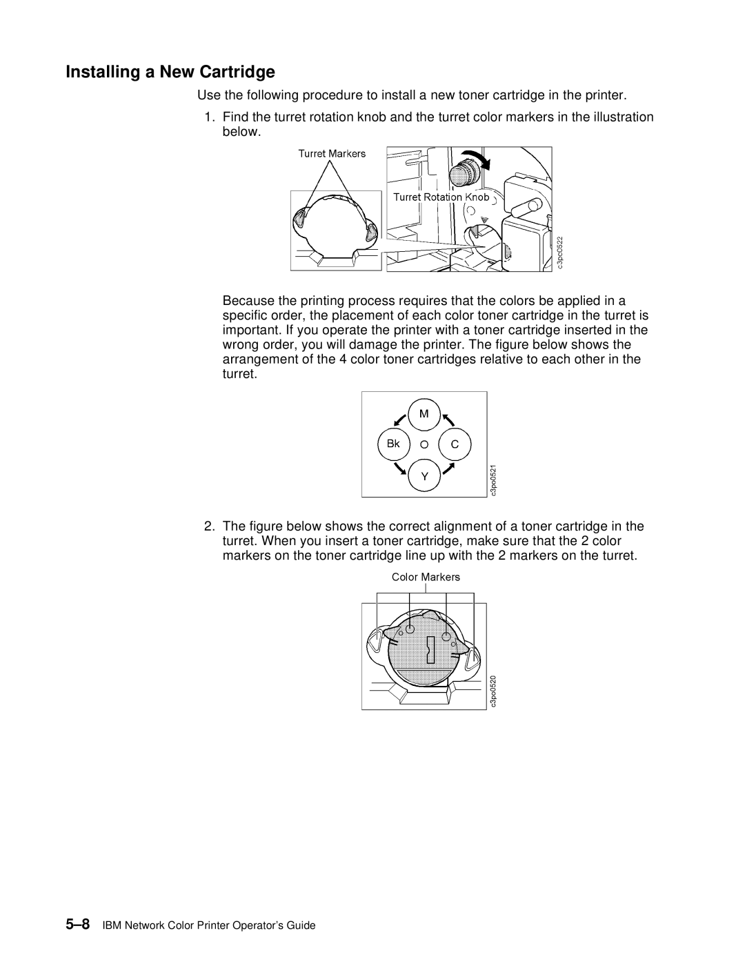 IBM S544-5361-01 quick start Installing a New Cartridge 